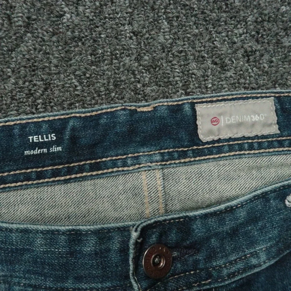 AG Adriano Goldschmied Jeans Mens 38x27 Blue Tellis Modern Slim Stretch Denim